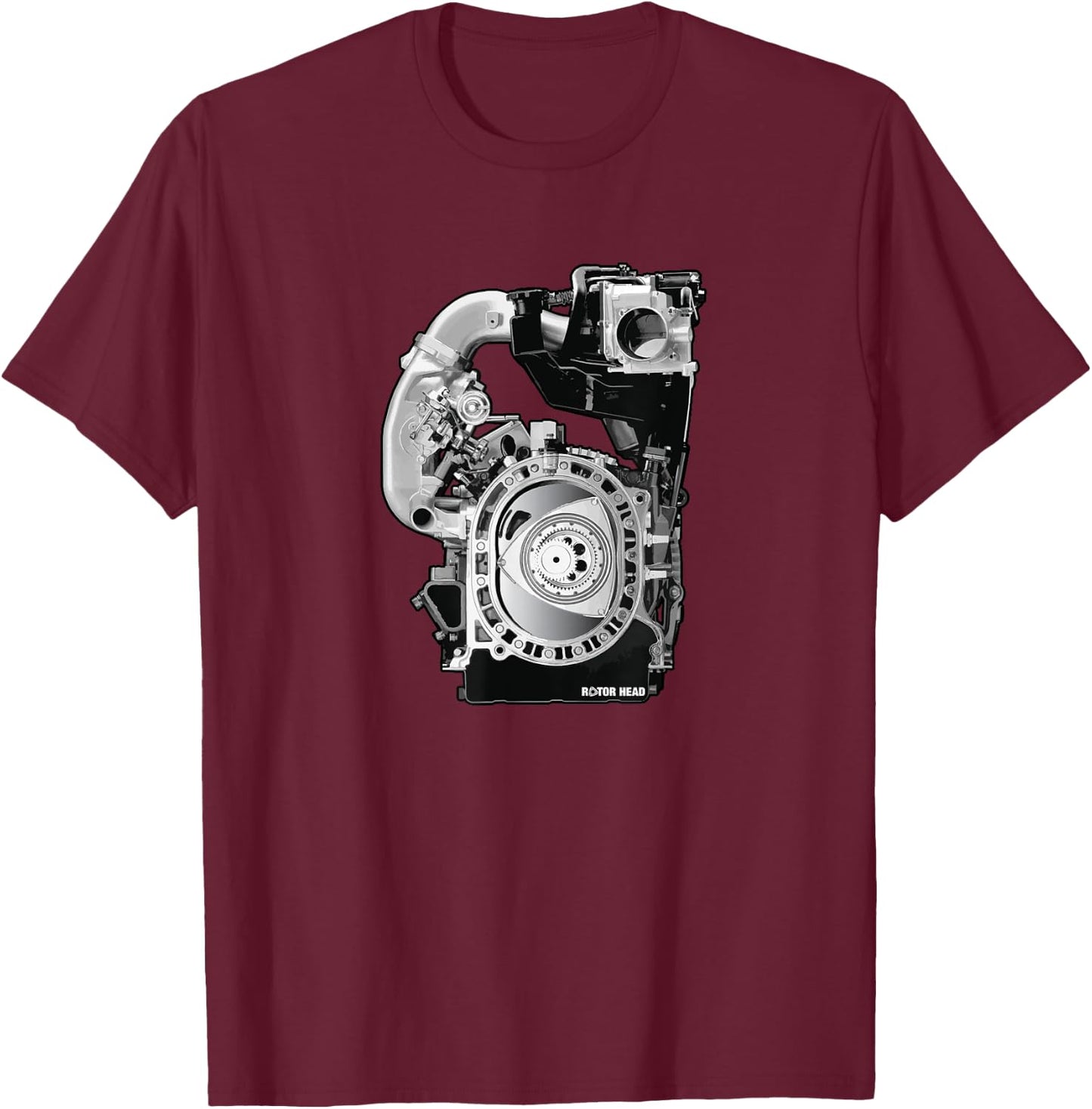 Rotary Engine 13B Turbo T-Shirt - T-Shirt | Maroon