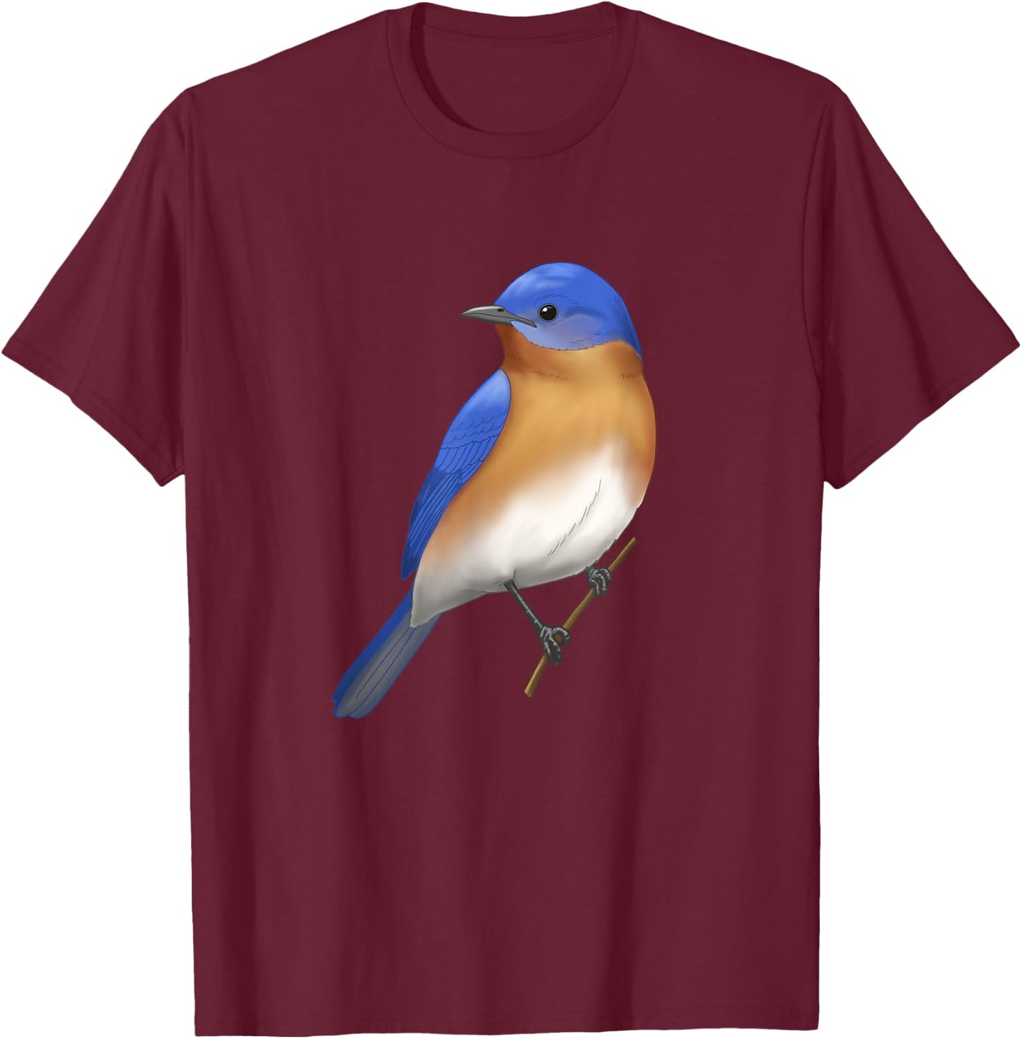 Eastern Bluebird Bird Lover Gift T-Shirt - T-Shirt | Maroon