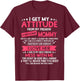 I Get My Attitude From My Freaking Awesome Mommy Funny Mom T-Shirt - T-Shirt | Maroon