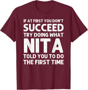 NITA Name Personalized Birthday Funny Christmas Joke T-Shirt - T-Shirt | Maroon