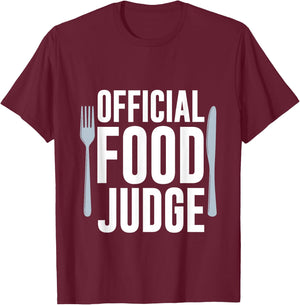 Official Food Judge T-Shirt - T-Shirt | Maroon