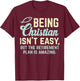 Christian Retirement Plan God Jesus Faith Religious Gift T-Shirt - T-Shirt | Maroon