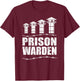 Correctional Officer - Prison Warden - Prison Guard Costume T-Shirt - T-Shirt | Maroon