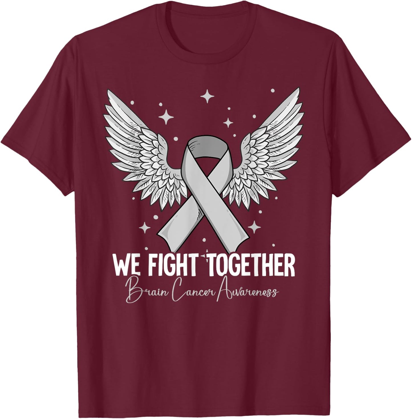 Brain Cancer Awareness T-Shirt - T-Shirt | Maroon