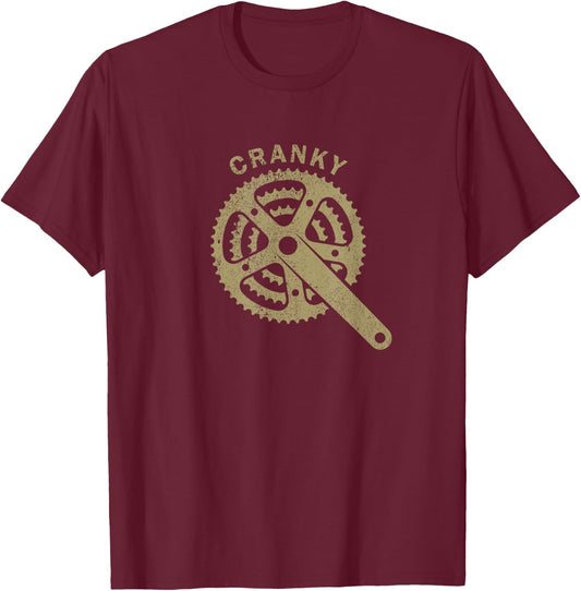 Cranky Vintage Bicycle Cranky Gift Cycling Lovers Cranky T-Shirt - T-Shirt | Maroon
