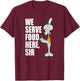 Mademark x SpongeBob SquarePants - Squidward - We Serve Food Here, Sir T-Shirt - T-Shirt | Maroon