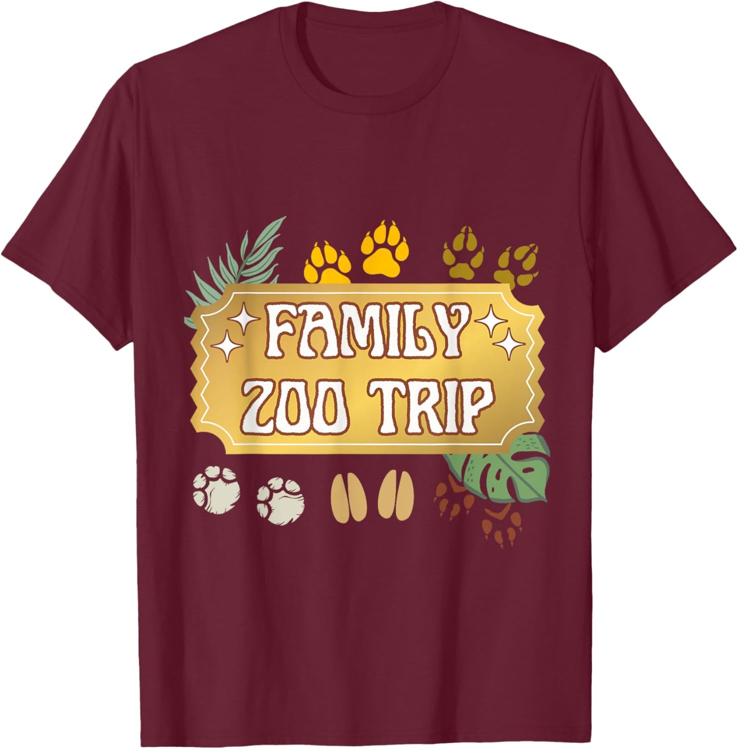 Family Zoo Trip Zoo Day Going On Safari Meeting Zookeepers T-Shirt - T-Shirt | Maroon