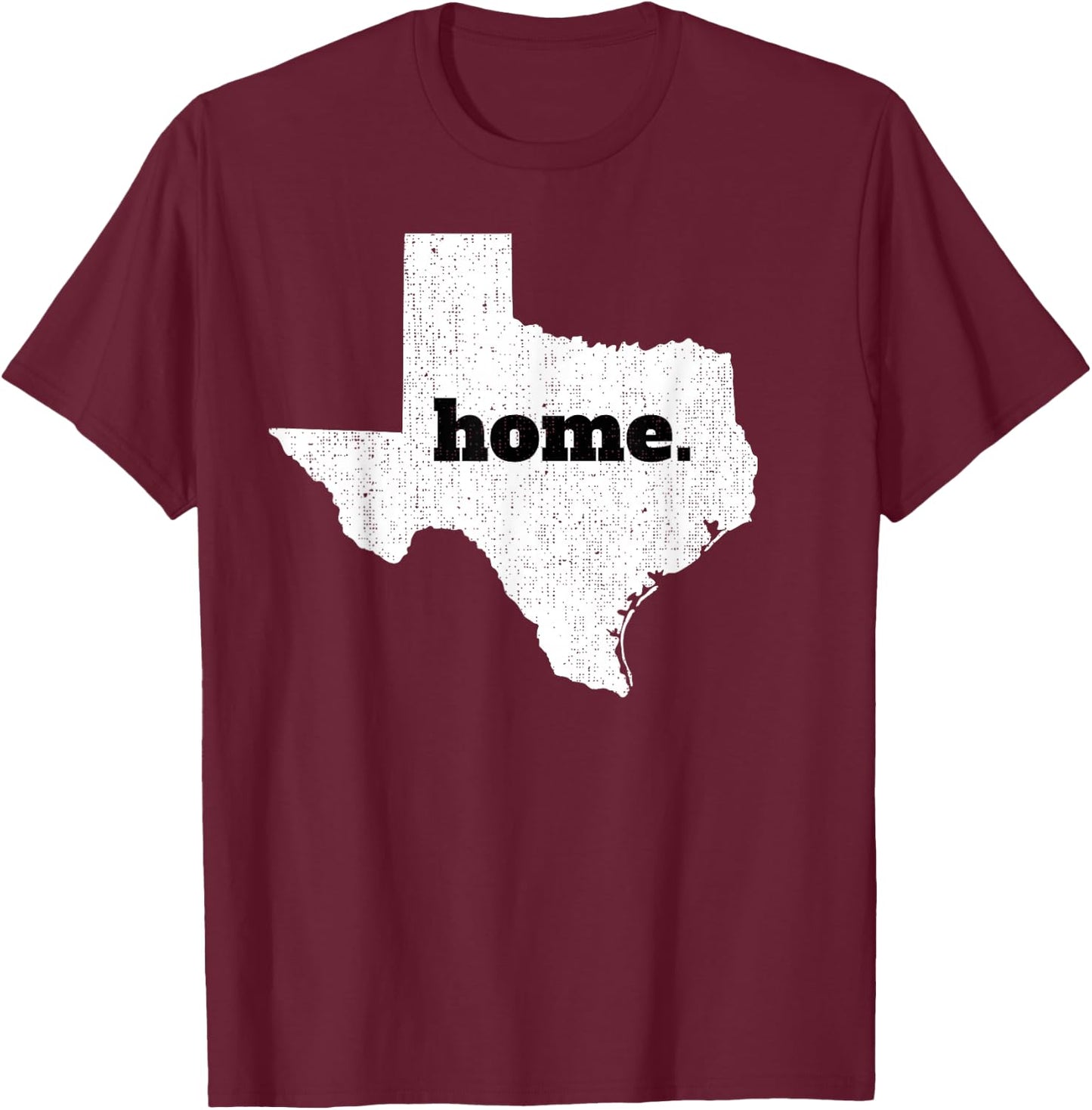 Texas Home State Map Pride T-Shirt - T-Shirt | Maroon