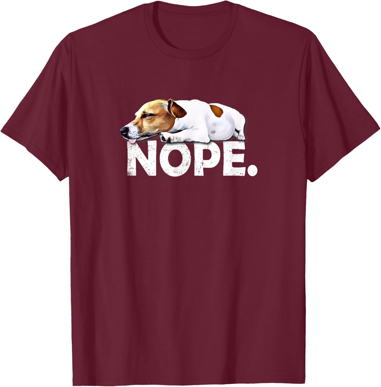 NOPE JRT Dog Lover Jack Russell Men Women Girls Kids T-Shirt - T-Shirt | Maroon