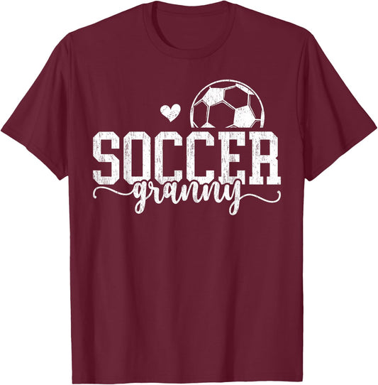 Soccer Granny Grandma Proud Granny Of A Soccer Player Granny T-Shirt - T-Shirt | Maroon