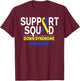 Support Squad Down Syndrome T21 Awareness Blue Yellow Ribbon T-Shirt - T-Shirt | Maroon