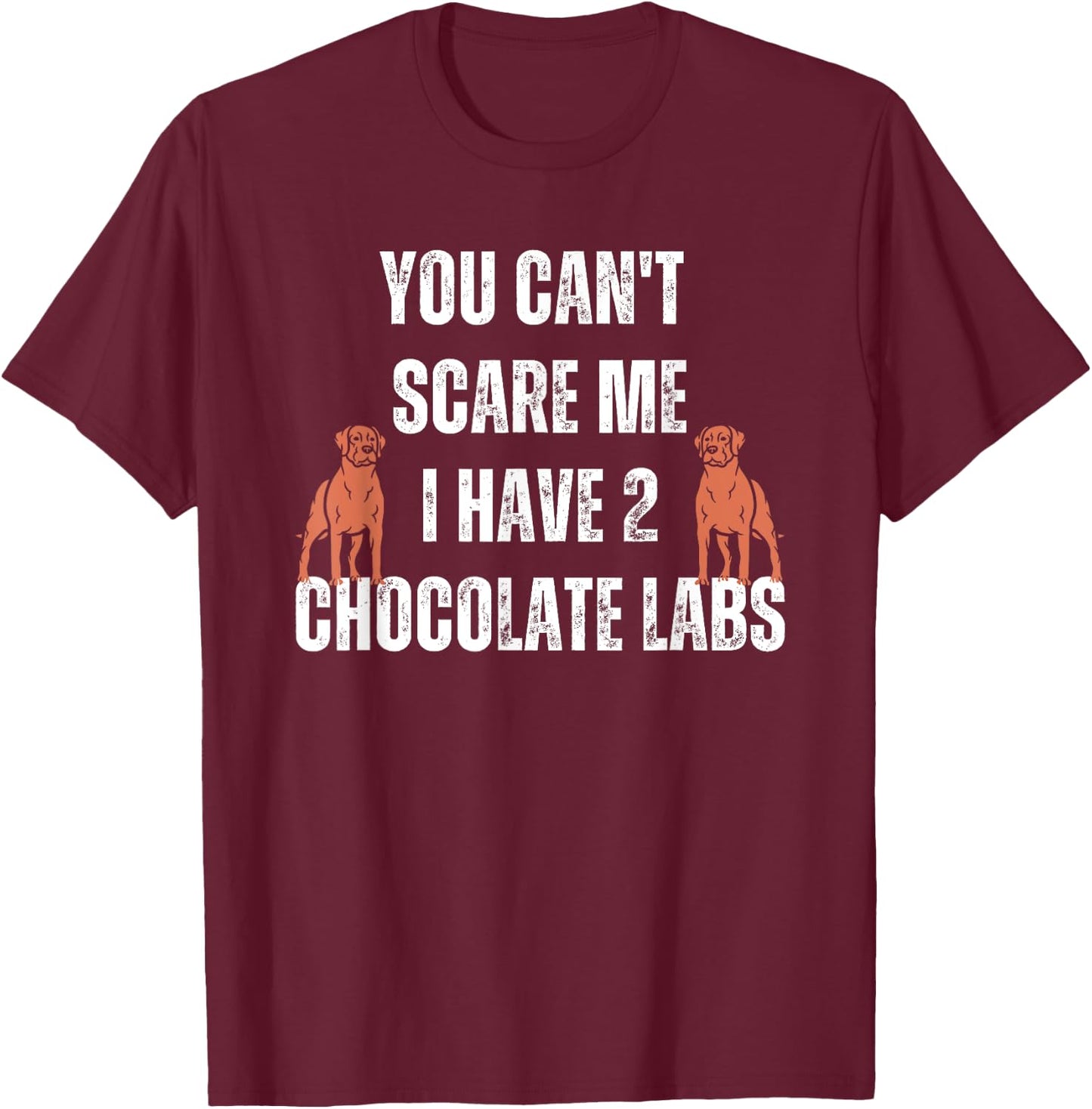 Chocolate Lab Funny Halloween Dog Costume Labrador Scare Me Women Kids T-Shirt - T-Shirt | Maroon