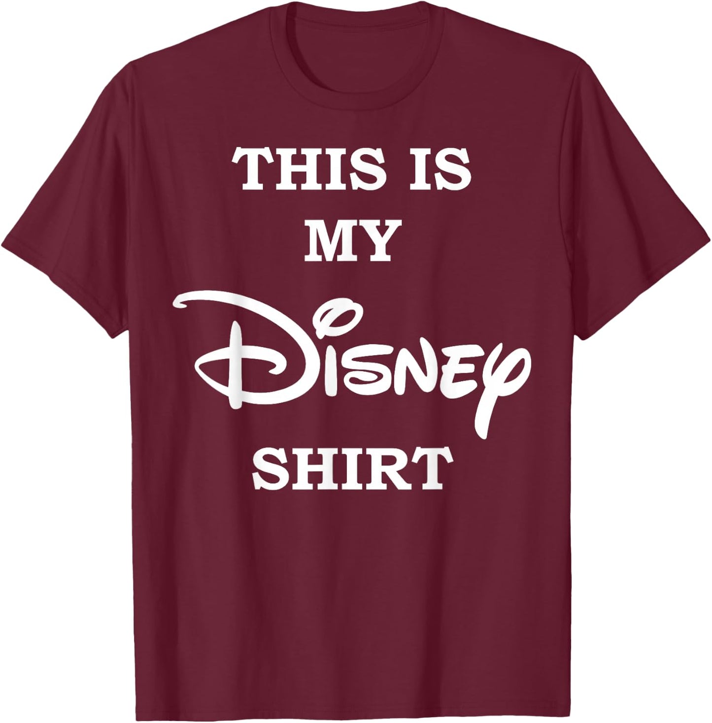 Disney This is My Disney Shirt Chest Logo T-Shirt - T-Shirt | Maroon