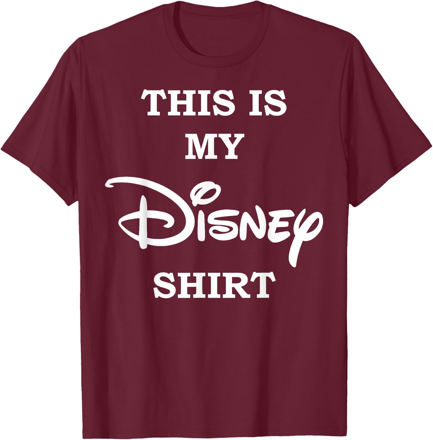 Disney This is My Disney Shirt Chest Logo T-Shirt - T-Shirt | Maroon