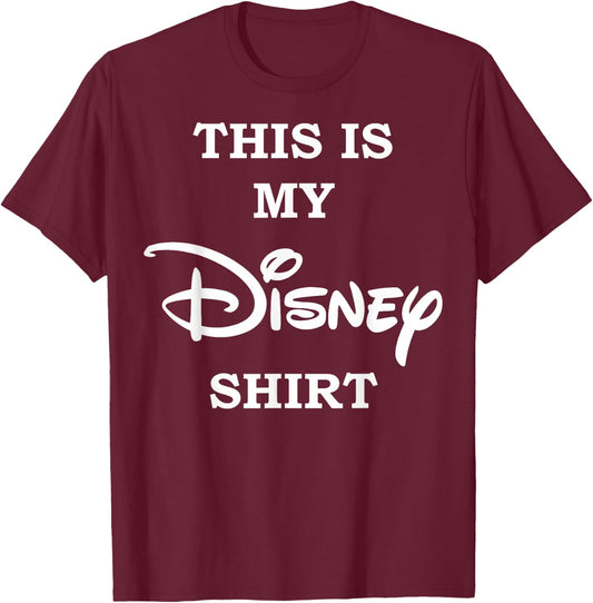 Disney This is My Disney Shirt Chest Logo T-Shirt - T-Shirt | Maroon