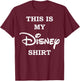 Disney This is My Disney Shirt Chest Logo T-Shirt - T-Shirt | Maroon