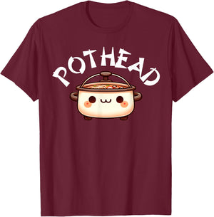 Funny Hot Pot Kawaii Asian Food Chinese Hotpot Soup Humor , Small, Black T-Shirt - T-Shirt | Maroon