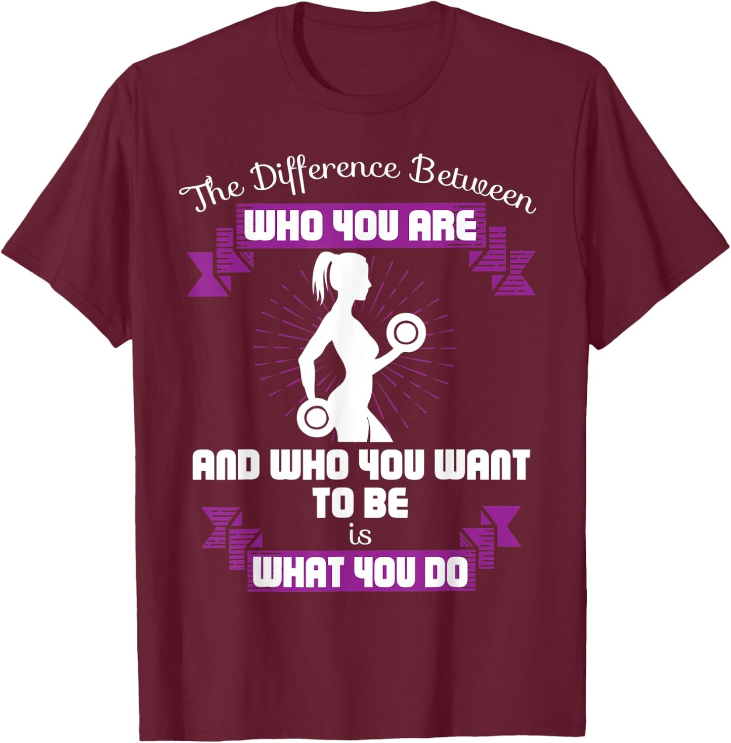 Women Workout Quote Gym Saying Cool Fitness Lover Gift T-Shirt - T-Shirt | Maroon