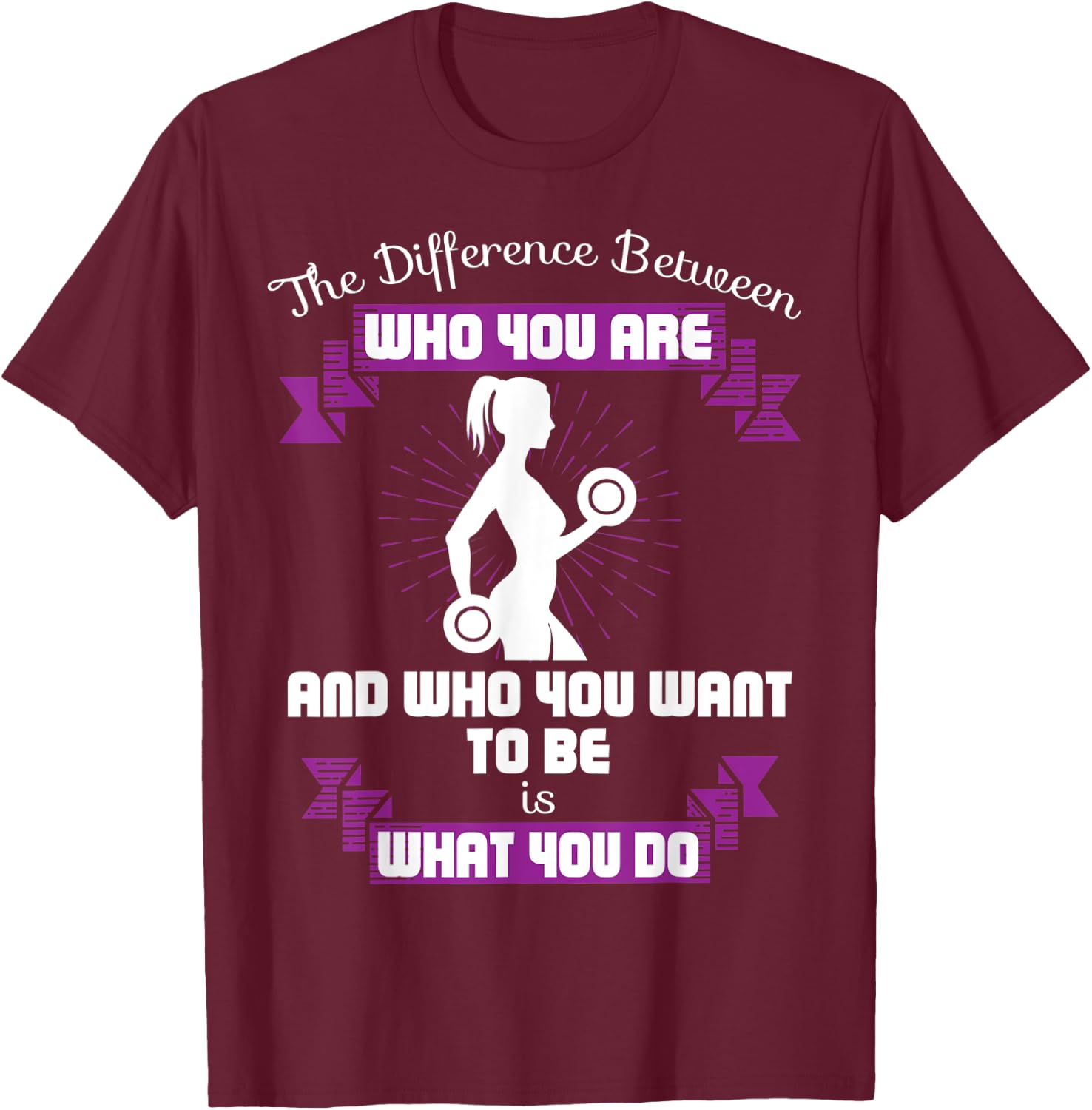 Women Workout Quote Gym Saying Cool Fitness Lover Gift T-Shirt - T-Shirt | Maroon