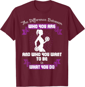 Women Workout Quote Gym Saying Cool Fitness Lover Gift T-Shirt - T-Shirt | Maroon