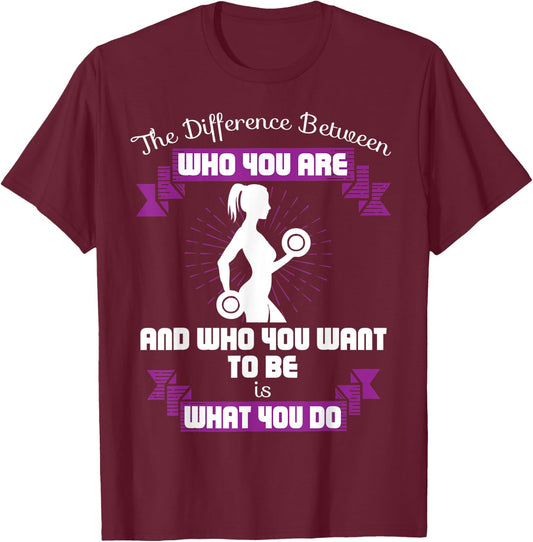 Women Workout Quote Gym Saying Cool Fitness Lover Gift T-Shirt - T-Shirt | Maroon