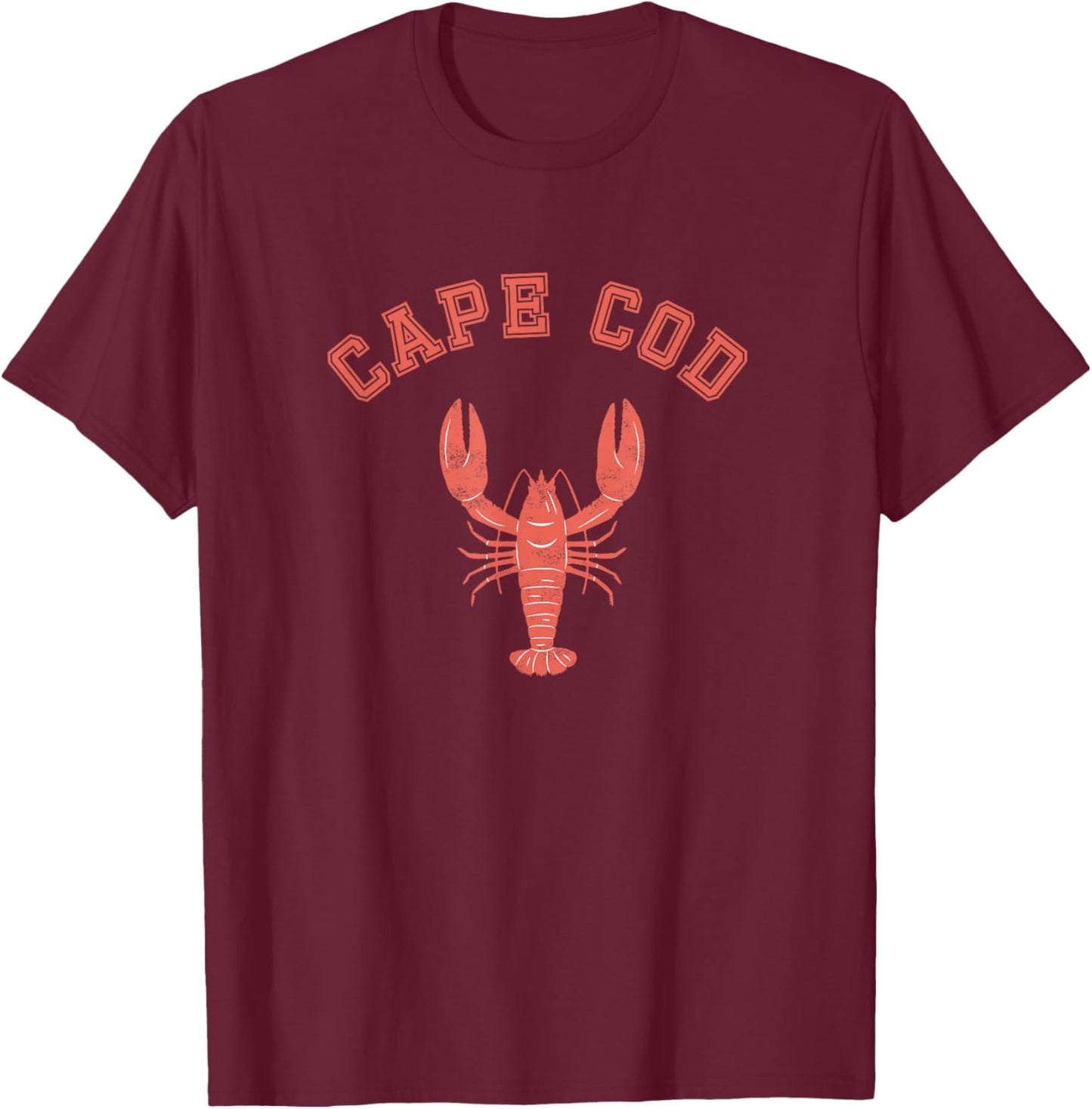 Cape Cod Lobster , Small, Black T-Shirt - T-Shirt | Maroon