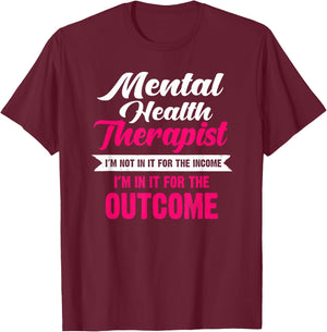 Therapist Puns Mental Health Funny Puns T-Shirt - T-Shirt | Maroon