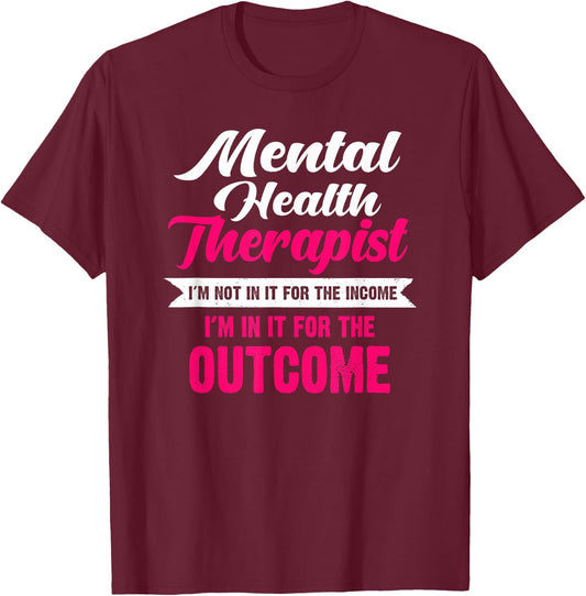 Therapist Puns Mental Health Funny Puns T-Shirt - T-Shirt | Maroon