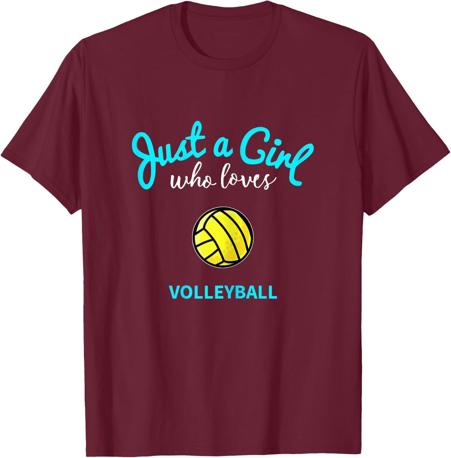 Volleyball Jersey for Girls | Kids Volleyball T-Shirt - T-Shirt | Maroon