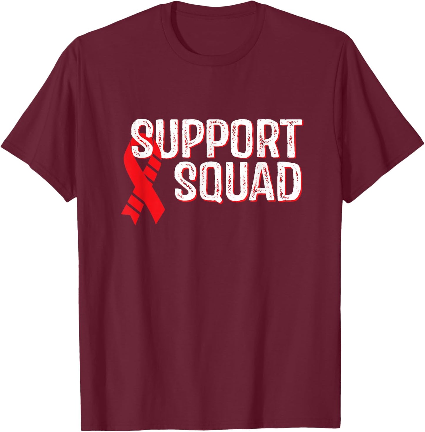 Squamous Cell Carcinoma Awareness Support Squad T-Shirt - T-Shirt | Maroon