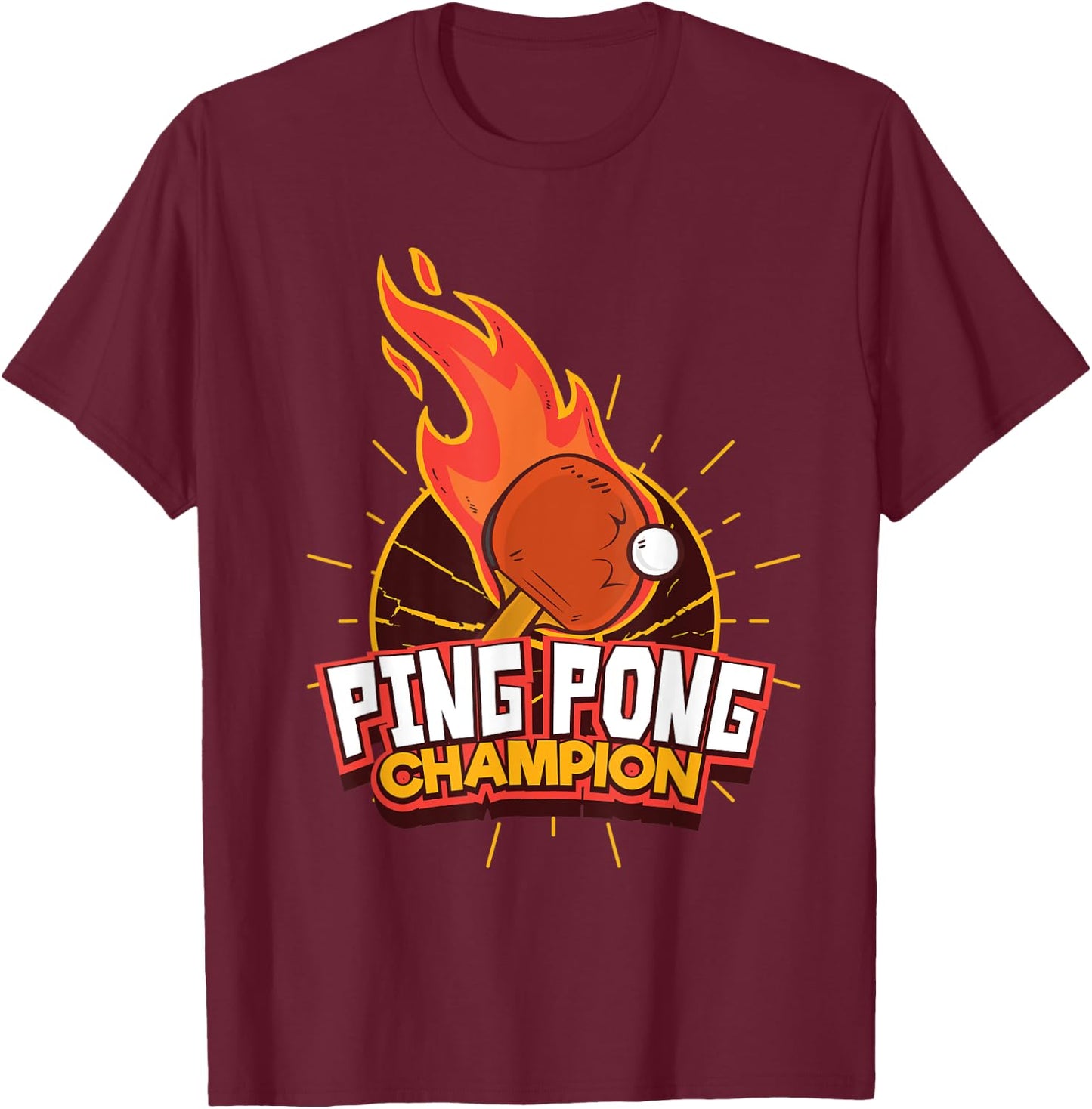 Ping Pong Champion Table Tennis T-Shirt - T-Shirt | Maroon