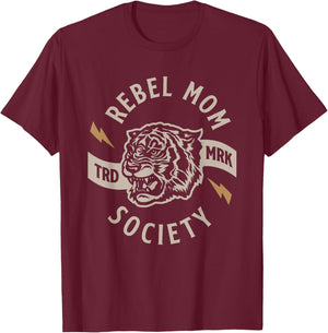 Rebel Mom Society T-Shirt - T-Shirt | Maroon