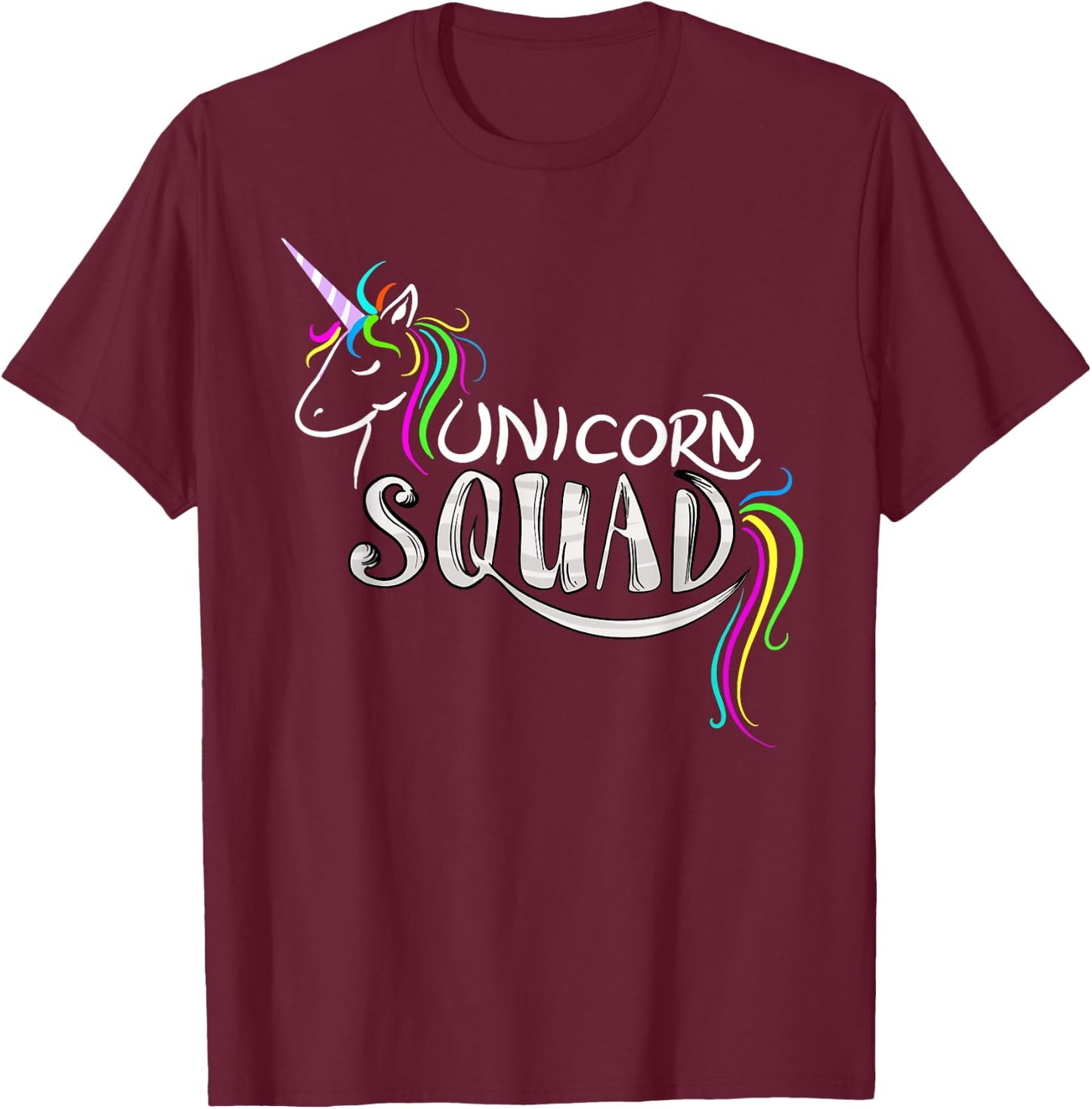 Cool Unicorn Squad | Funny Magical Equestrian Team Fan Gift T-Shirt - T-Shirt | Maroon