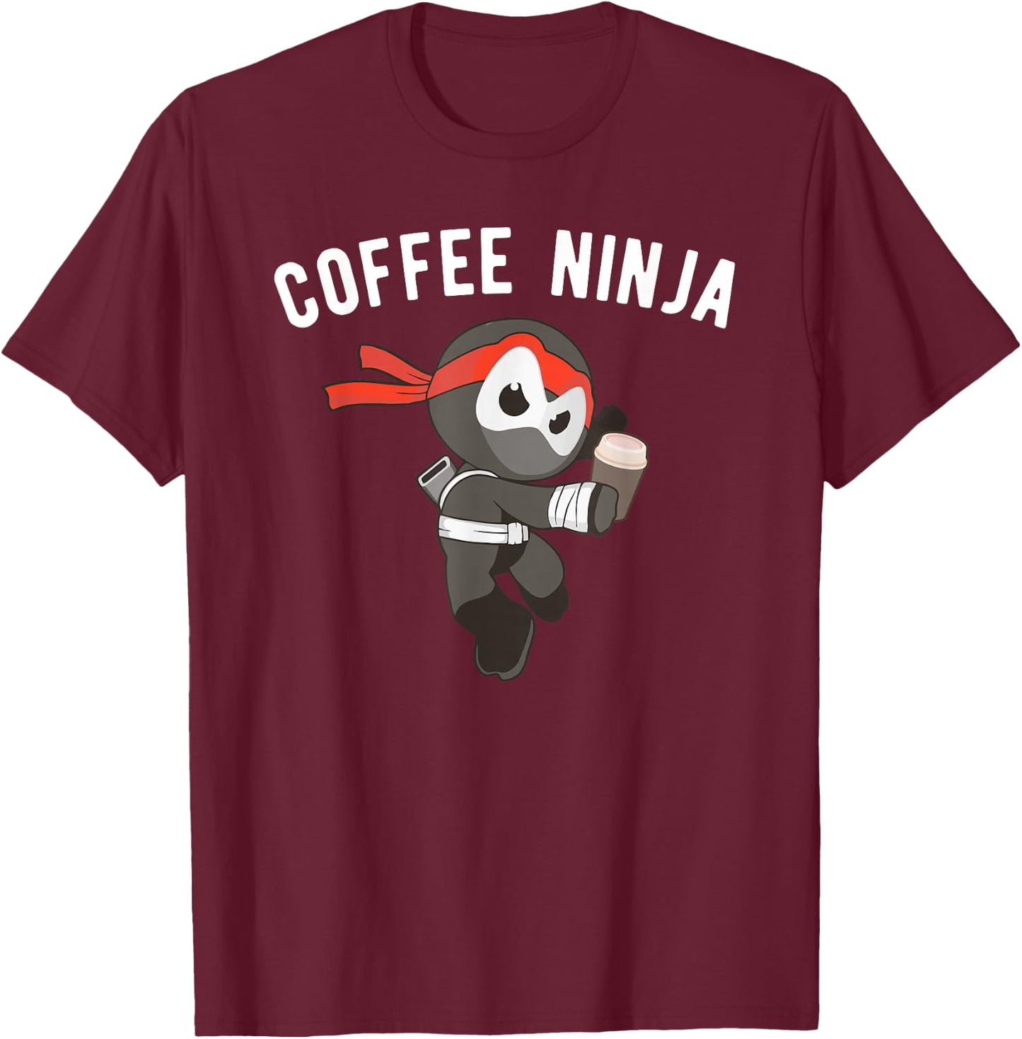 Coffee Ninja Martial Arts Barista Ninjutsu T-Shirt - T-Shirt | Maroon