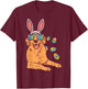 Golden Retriever Bunny Glasses Easter Eggs Dog Owner Lover Women Kids T-Shirt - T-Shirt | Maroon