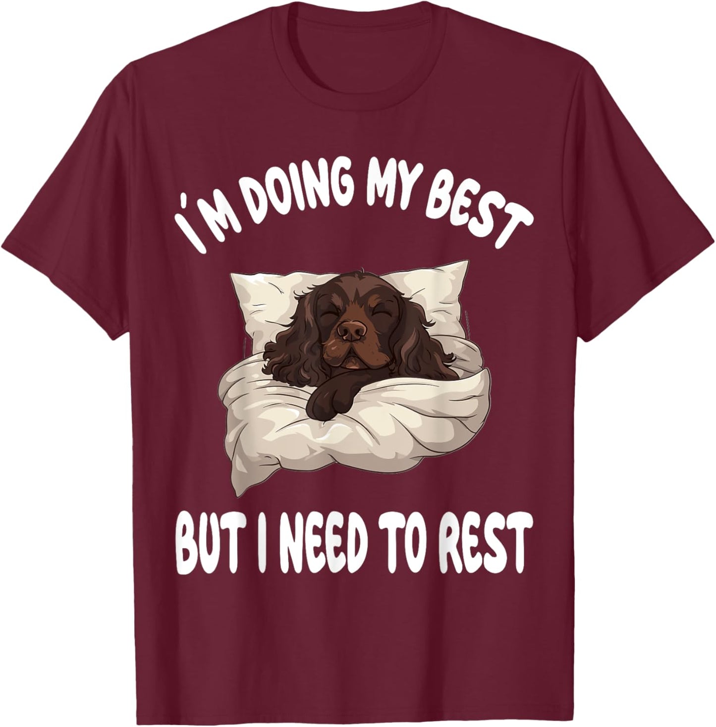 Boykin Spaniel Official Sleepshirt Pajamas Nightgown T-Shirt - T-Shirt | Maroon