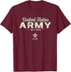 United States Army Military Retired Vintage T-Shirt - T-Shirt | Maroon