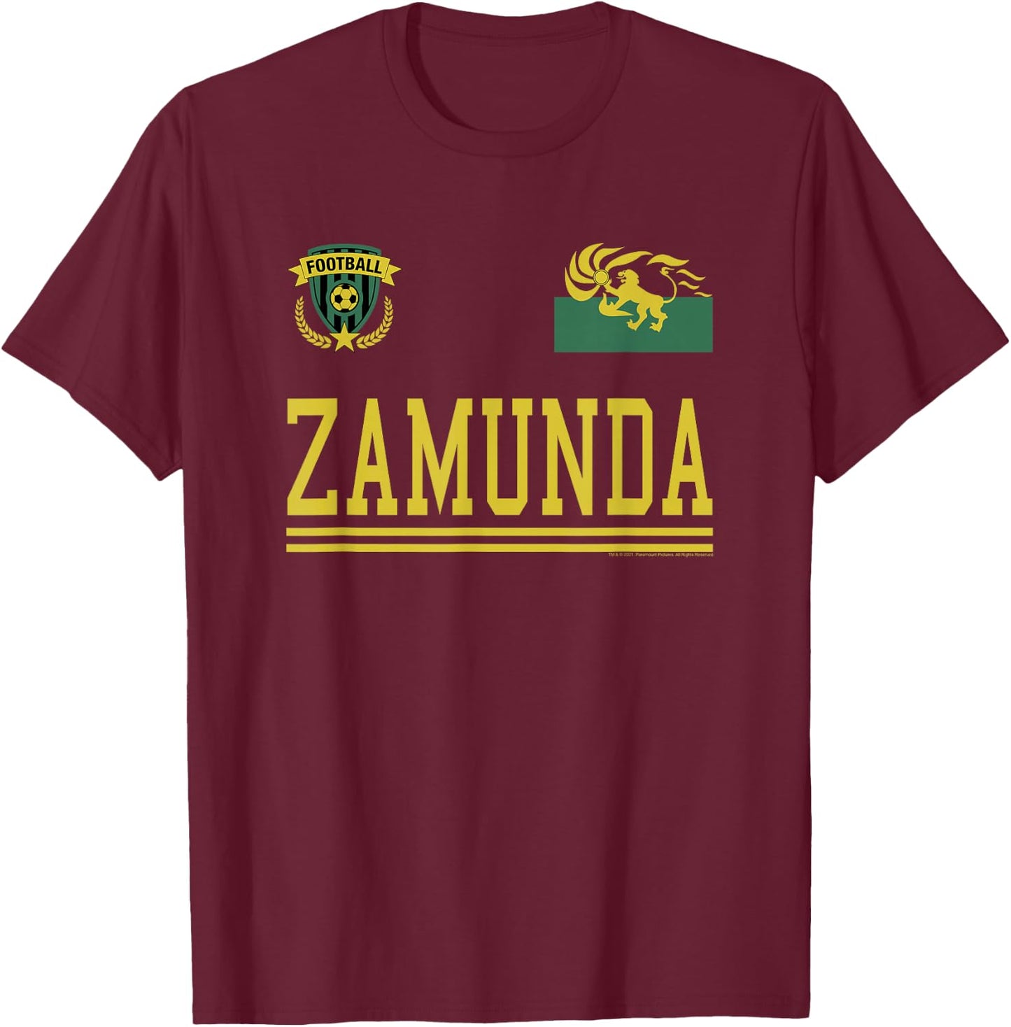 Coming to America Football Jersey T-Shirt - T-Shirt | Maroon