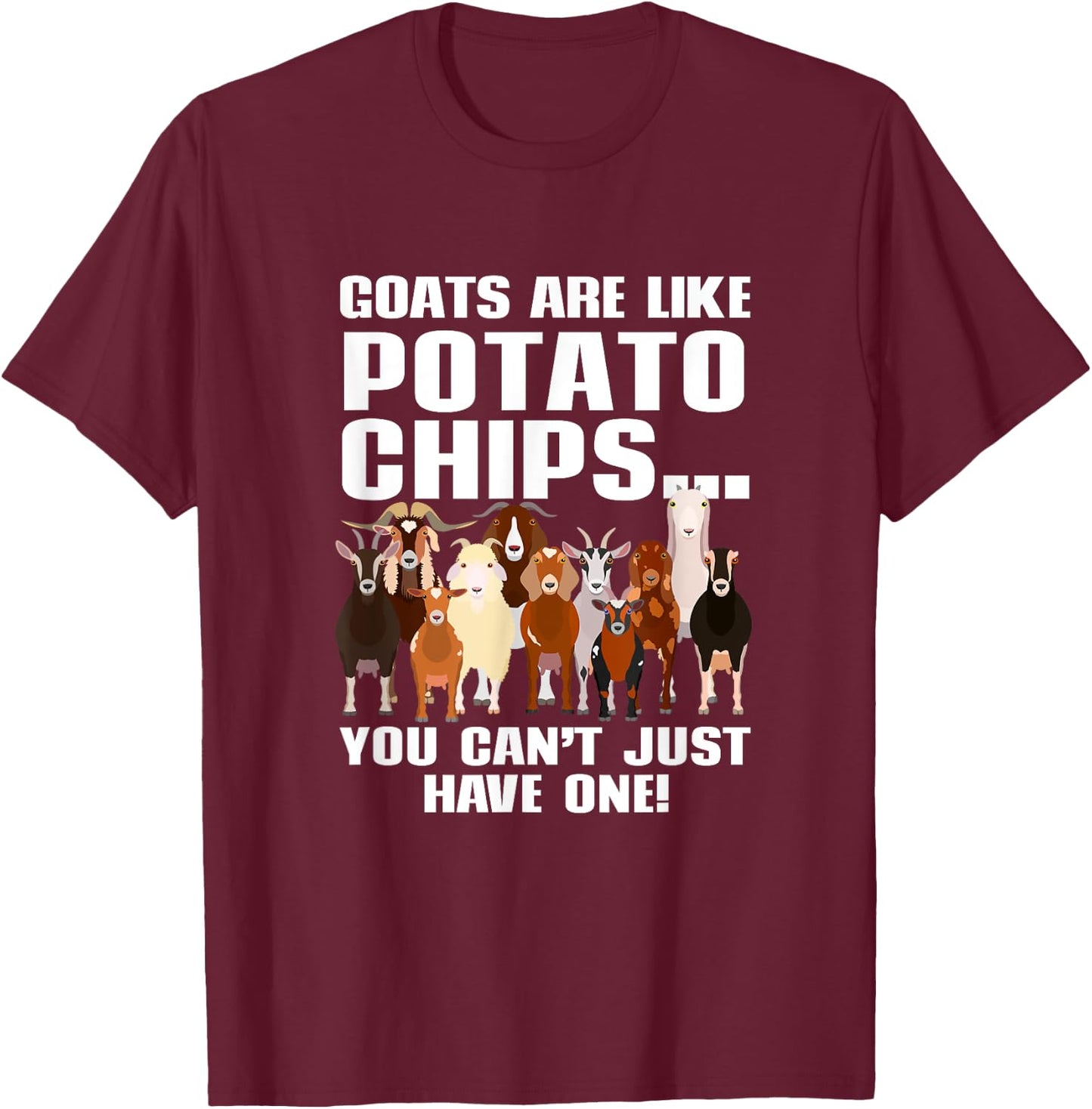 Goat Lovers Shirt | Farm Apparel Meme Pun Funny Goat T-Shirt - T-Shirt | Maroon