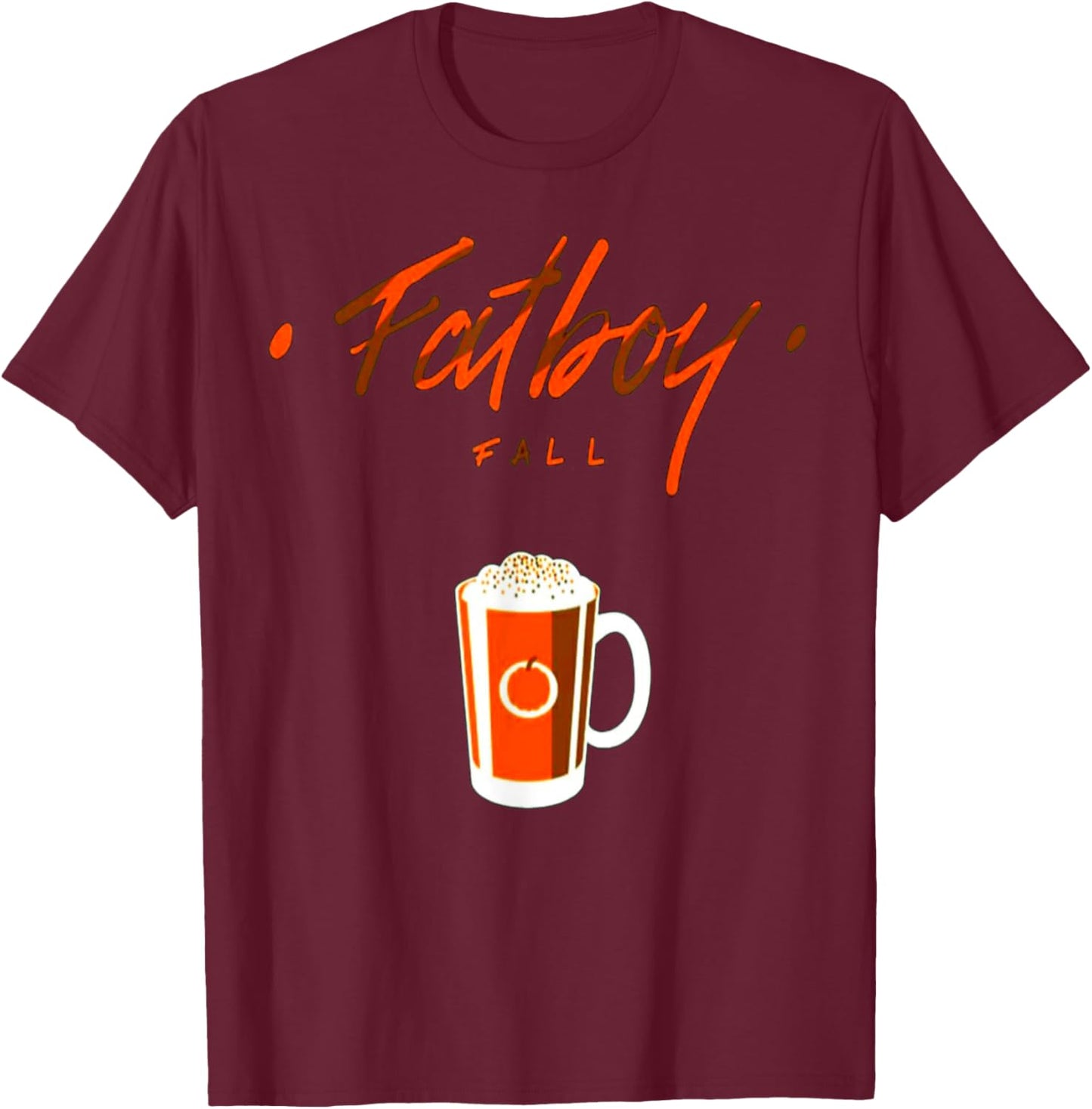 Fatboy Fall Gym Weightlifting Bodybuilding Fitness Workout T-Shirt - T-Shirt | Maroon