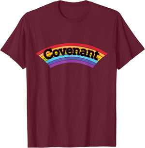 Covenant Rainbow Everlasting Love Peace Christian Apparel T-Shirt - T-Shirt | Maroon