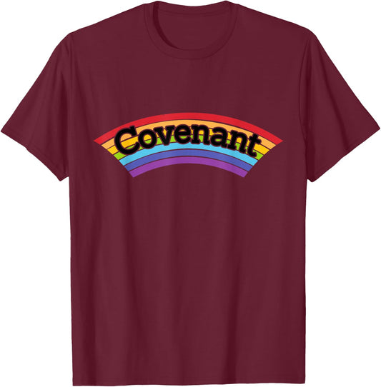 Covenant Rainbow Everlasting Love Peace Christian Apparel T-Shirt - T-Shirt | Maroon