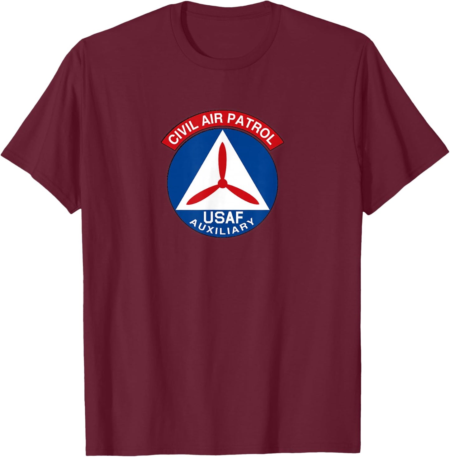 Best Civil Air Patrol Gifts Patch Air Force Auxiliary USAF T-Shirt - T-Shirt | Maroon