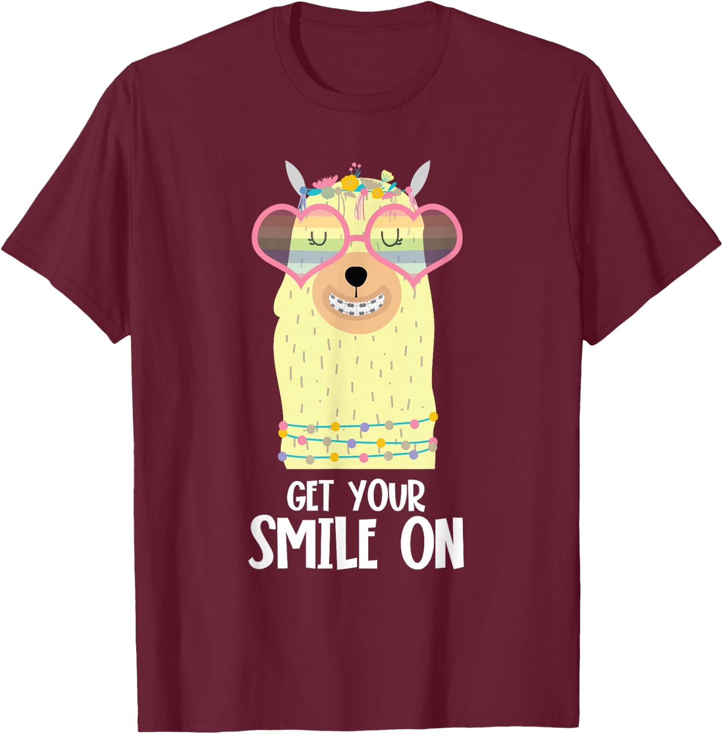Orthodontist Animal Braces Boys Girls Kids Getting Braces T-Shirt - T-Shirt | Maroon
