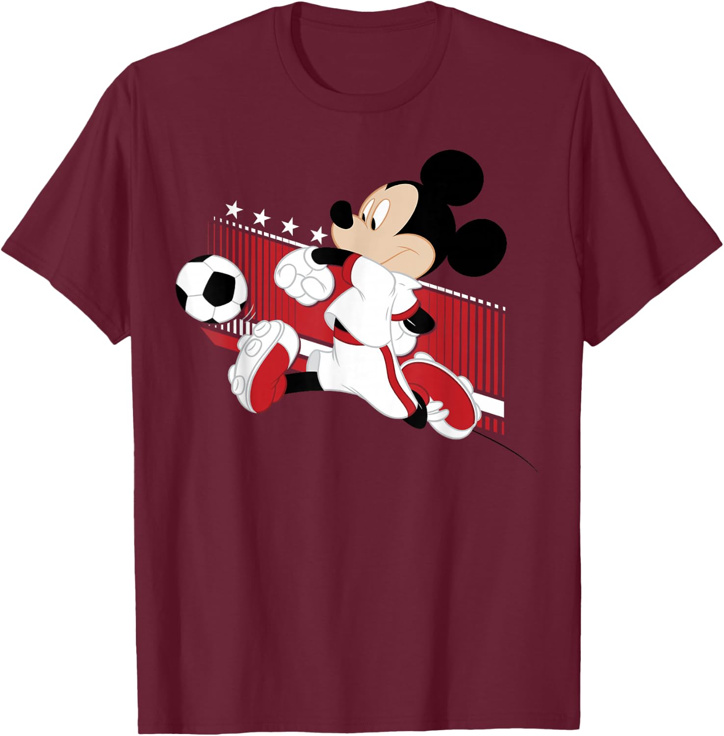 Disney Mickey And Friends Mickey Mouse England Soccer T-Shirt - T-Shirt | Maroon