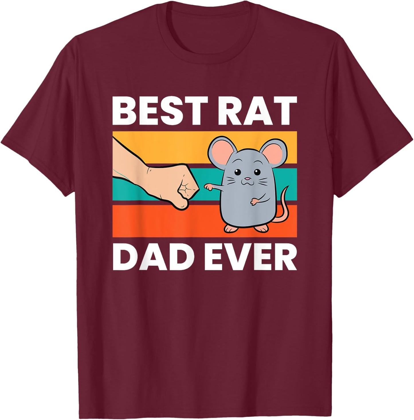 Love Rats Best Rat Dad Ever T-Shirt - T-Shirt | Maroon