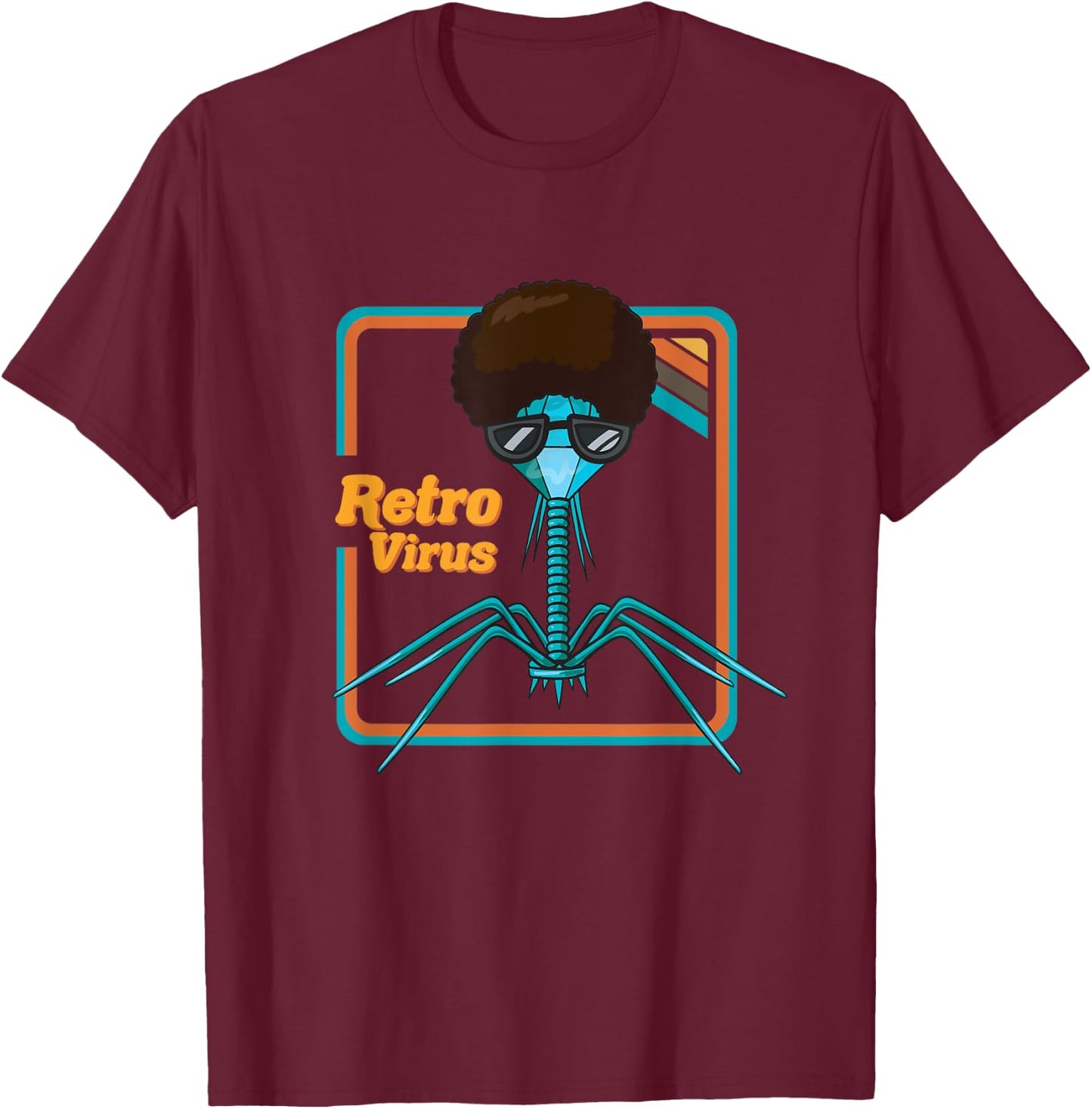 Retrovirus Microbiologist Bacteria Biology Teacher Biologist T-Shirt - T-Shirt | Maroon