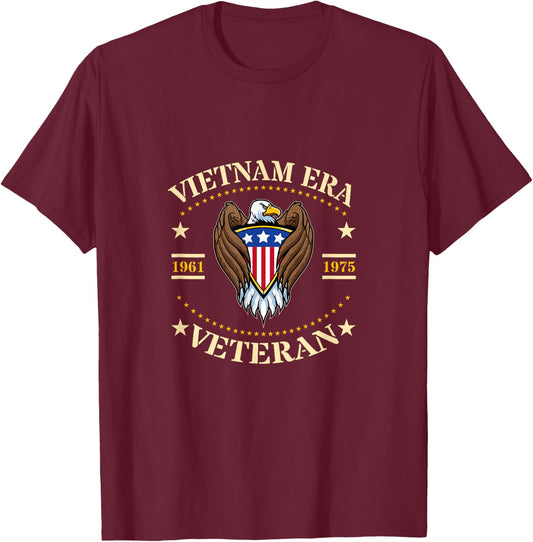 Vietnam Era Veteran 1961 - 1975 T-Shirt - T-Shirt | Maroon