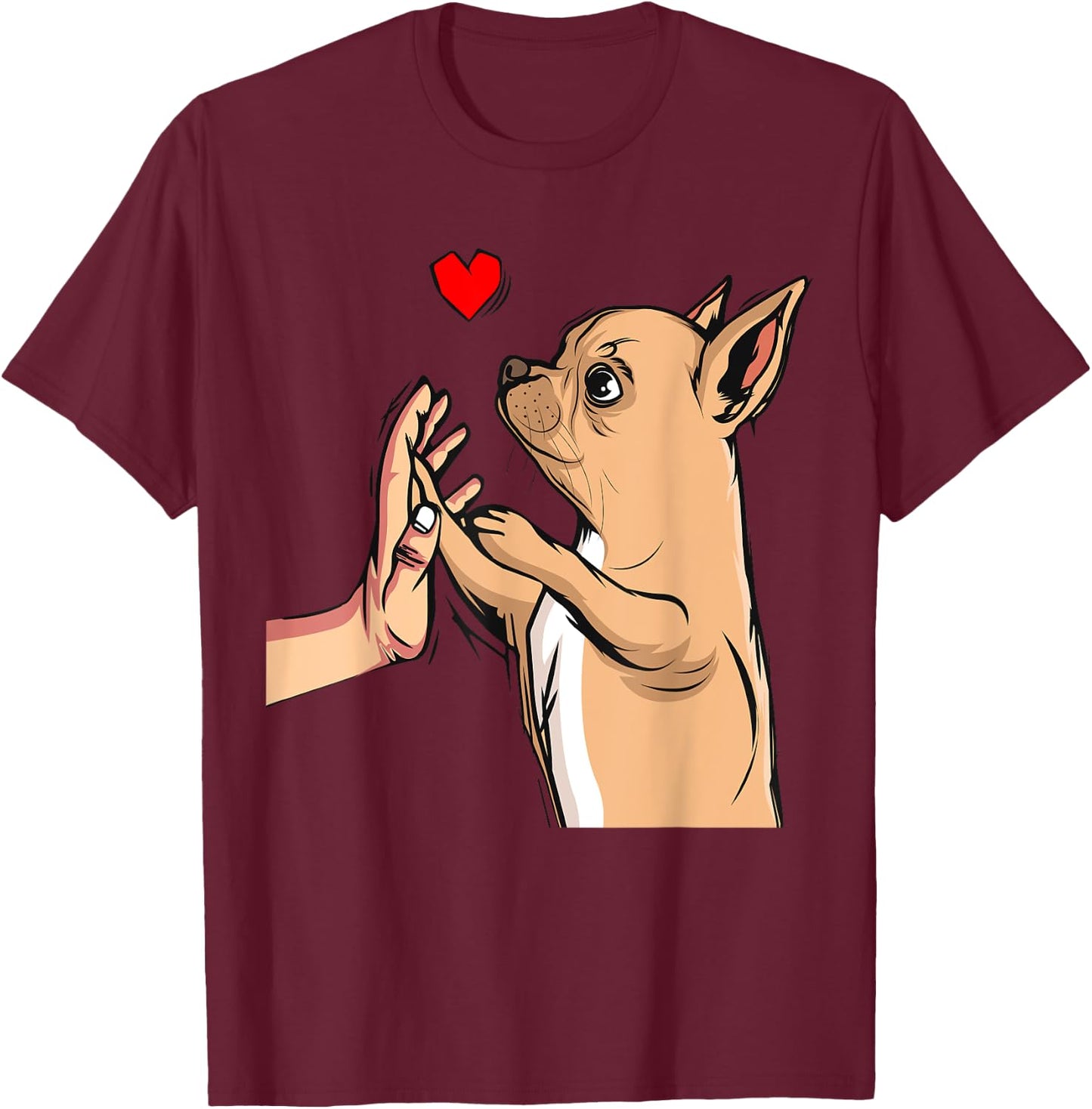 Chihuahua Love Dogs Female Gift T-Shirt - T-Shirt | Maroon