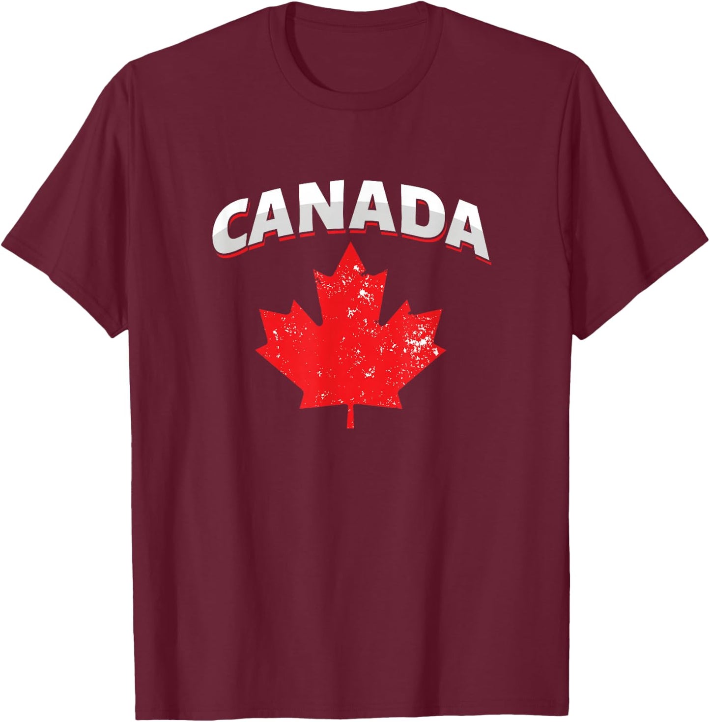 Toronto Patriotic Canadian Canada Red Maple Leaf T-Shirt - T-Shirt | Maroon